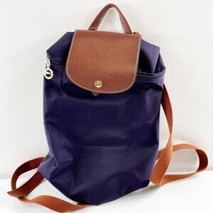 Longchamp Le Pliage Nylon Backpack Purple
